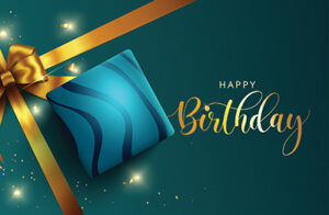 Birthday Gold Ribbon