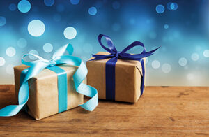 Generic Blue Ribbon Gift Box